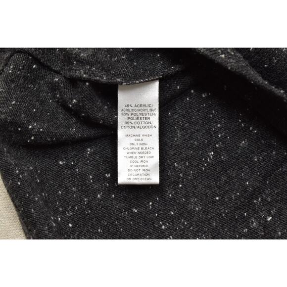 NEW LOFT Womens Top Regular Size M Gray Marled Crossover Tulip Hem Long Sleeve - Picture 5 of 8